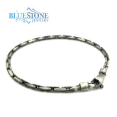 Sterling Silver Gun Metal Chain Bracelet- 8.5 Inches.